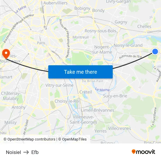 Noisiel to Efb map