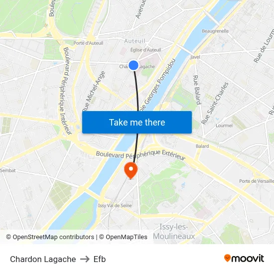 Chardon Lagache to Efb map