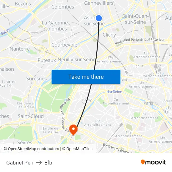 Gabriel Péri to Efb map