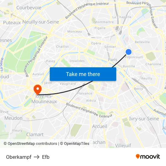 Oberkampf to Efb map