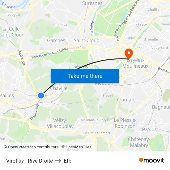 Viroflay - Rive Droite to Efb map