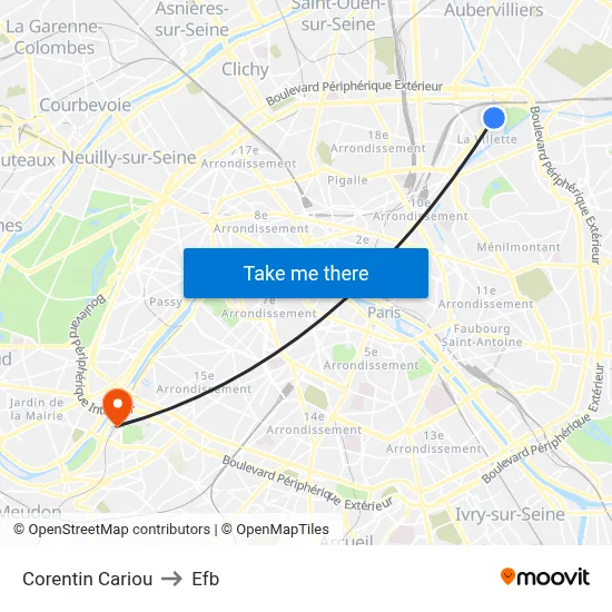Corentin Cariou to Efb map