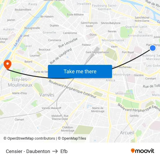 Censier - Daubenton to Efb map