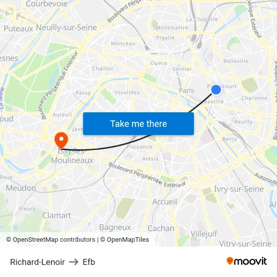 Richard-Lenoir to Efb map