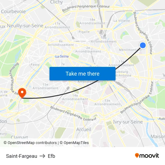 Saint-Fargeau to Efb map