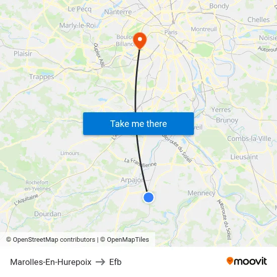 Marolles-En-Hurepoix to Efb map