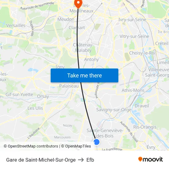 Gare de Saint-Michel-Sur-Orge to Efb map