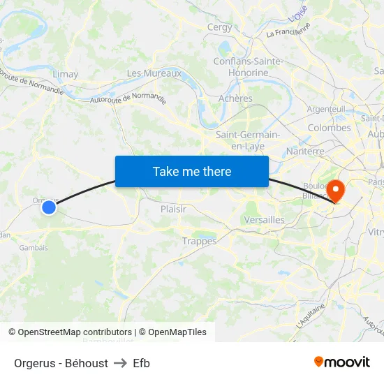 Orgerus - Béhoust to Efb map
