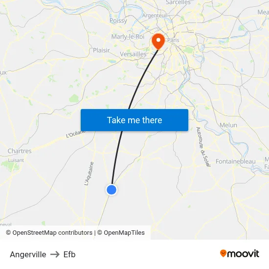 Angerville to Efb map