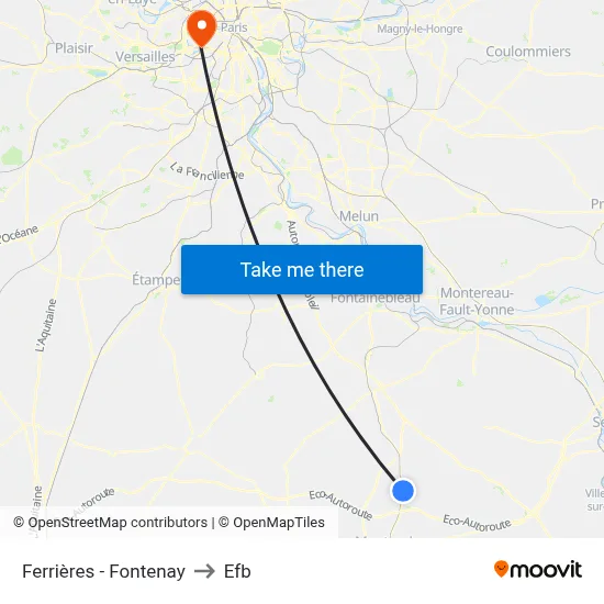 Ferrières - Fontenay to Efb map