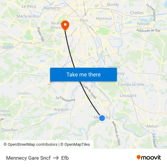 Mennecy Gare Sncf to Efb map