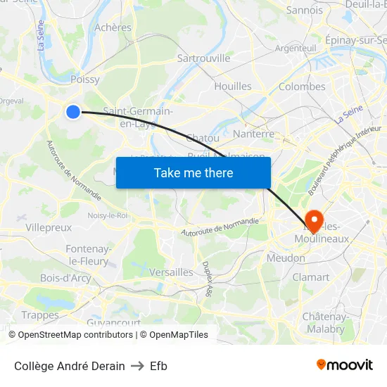 Collège André Derain to Efb map