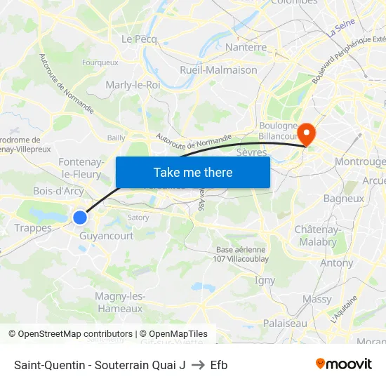 Saint-Quentin - Souterrain Quai J to Efb map