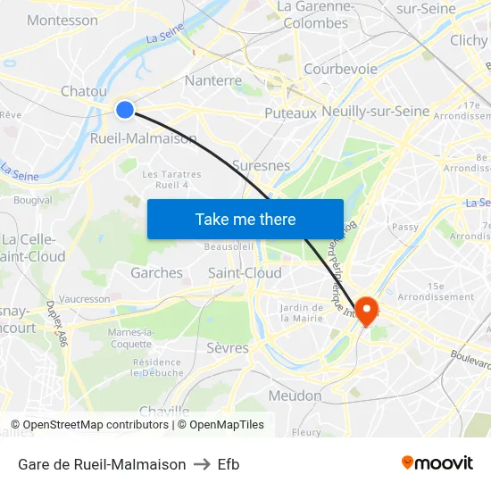Gare de Rueil-Malmaison to Efb map