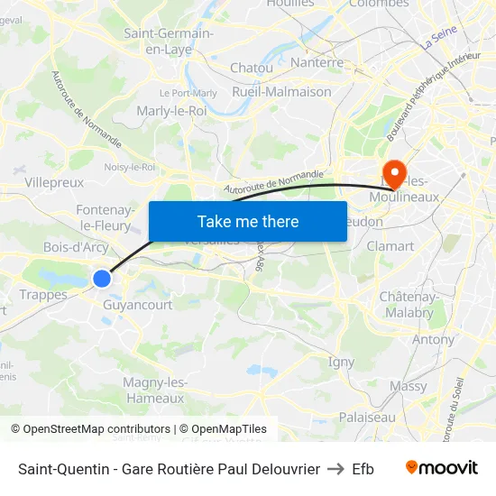Saint-Quentin - Gare Routière Paul Delouvrier to Efb map