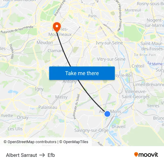 Albert Sarraut to Efb map