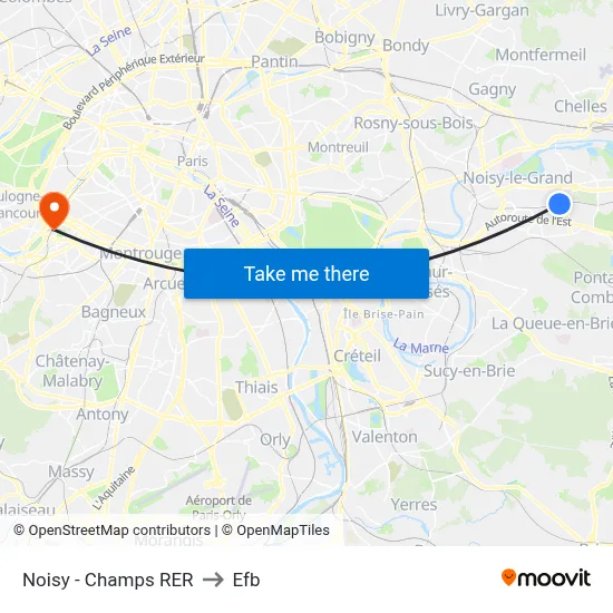 Noisy - Champs RER to Efb map