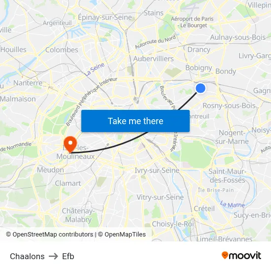 Chaalons to Efb map