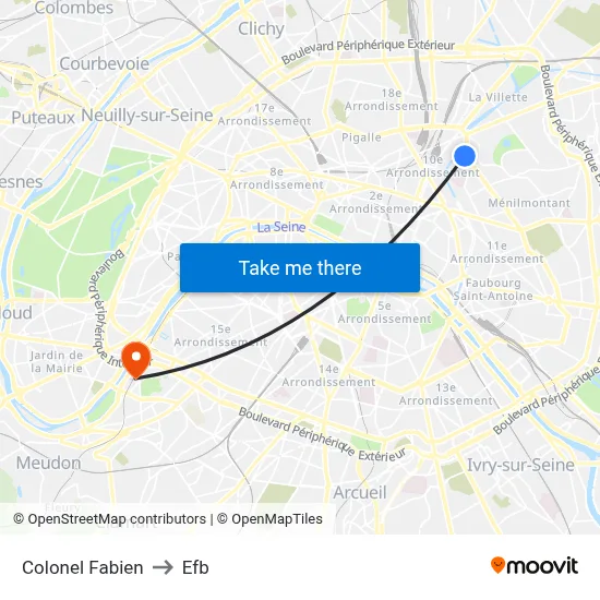 Colonel Fabien to Efb map