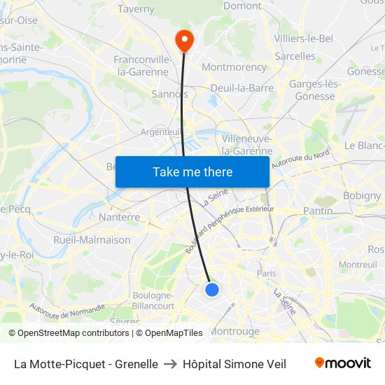 La Motte-Picquet - Grenelle to Hôpital Simone Veil map