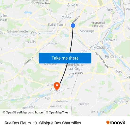 Rue Des Fleurs to Clinique Des Charmilles map