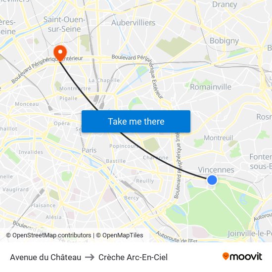 Avenue du Château to Crèche Arc-En-Ciel map