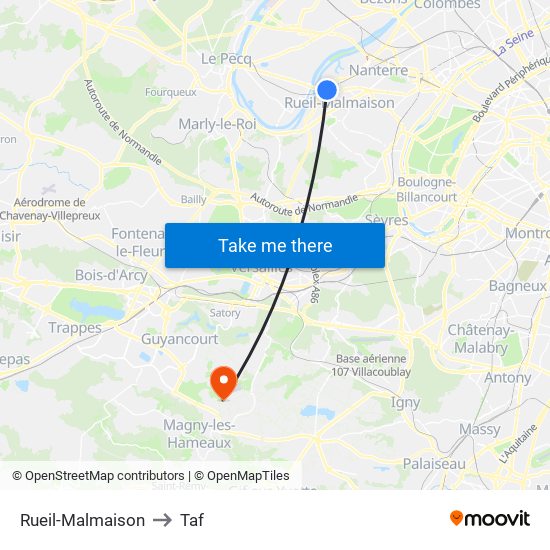 Rueil-Malmaison to Taf map