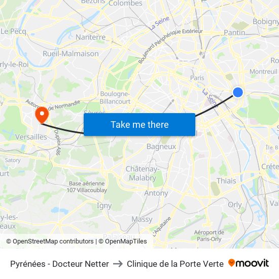 Pyrénées - Docteur Netter to Clinique de la Porte Verte map