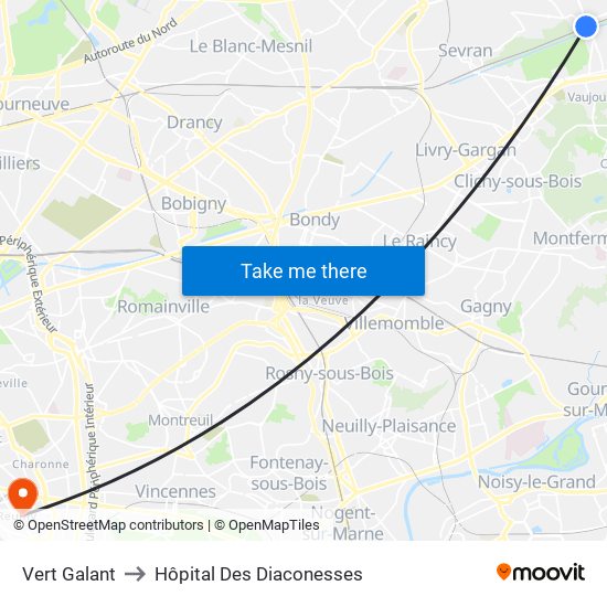 Vert Galant to Hôpital Des Diaconesses map