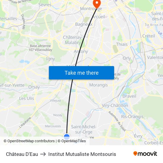 Château D'Eau to Institut Mutualiste Montsouris map