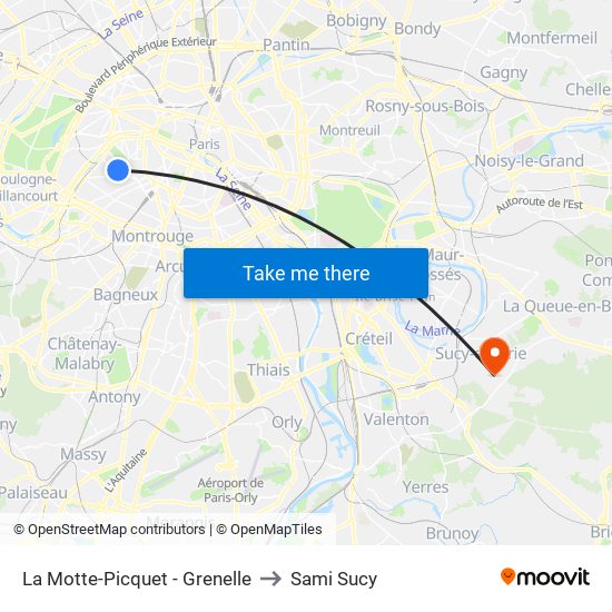 La Motte-Picquet - Grenelle to Sami Sucy map