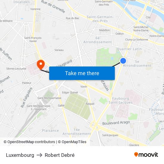 Luxembourg to Robert Debré map