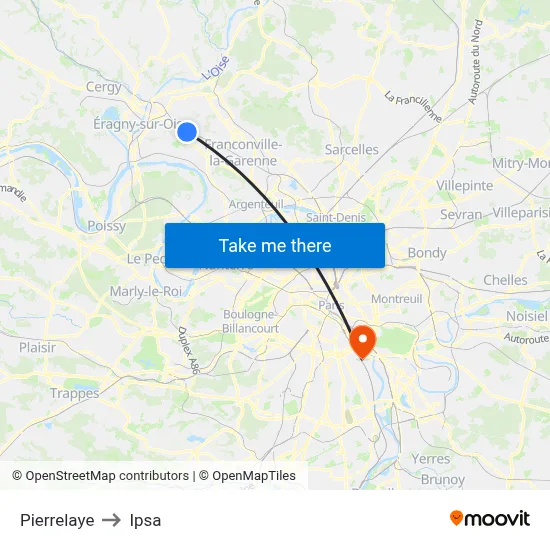 Pierrelaye to Ipsa map
