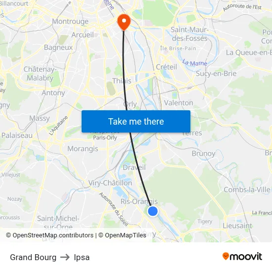 Grand Bourg to Ipsa map