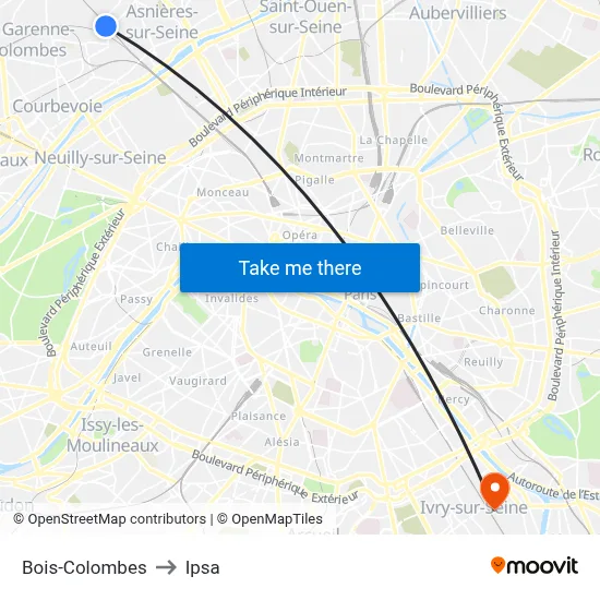 Bois-Colombes to Ipsa map