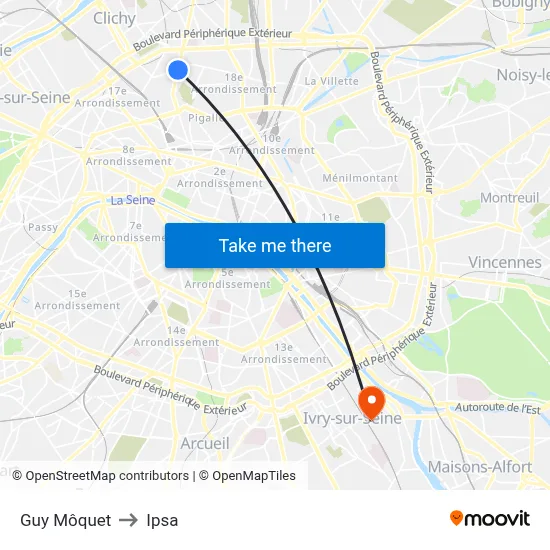 Guy Môquet to Ipsa map