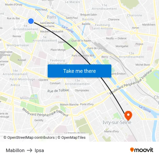 Mabillon to Ipsa map