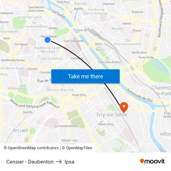Censier - Daubenton to Ipsa map
