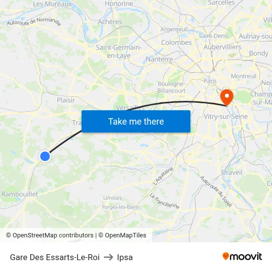 Gare Des Essarts-Le-Roi to Ipsa map