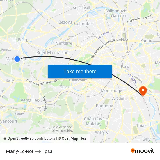 Marly-Le-Roi to Ipsa map