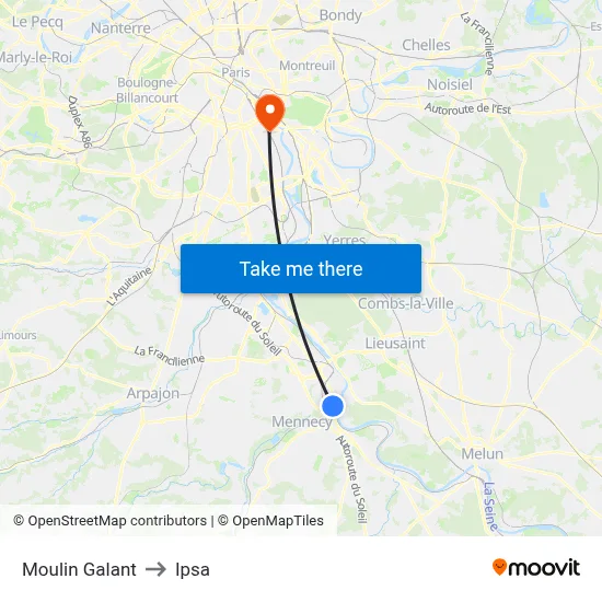 Moulin Galant to Ipsa map
