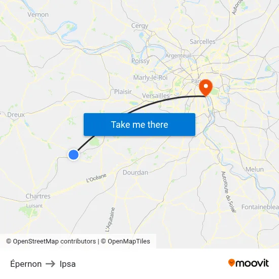 Épernon to Ipsa map