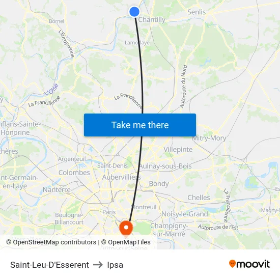 Saint-Leu-D'Esserent to Ipsa map