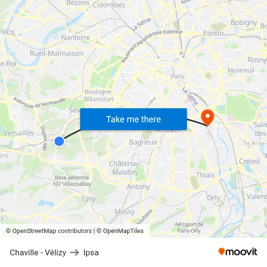 Chaville - Vélizy to Ipsa map