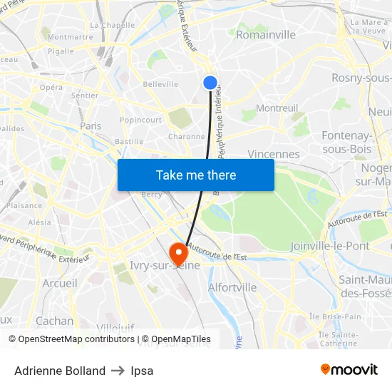 Adrienne Bolland to Ipsa map