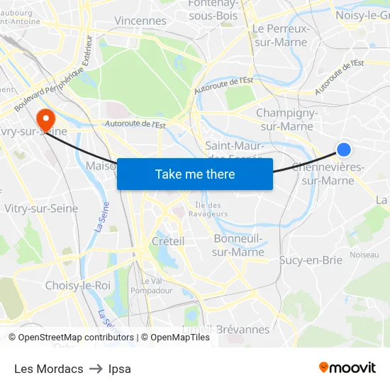 Les Mordacs to Ipsa map