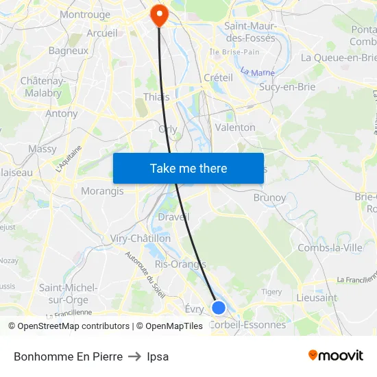 Bonhomme En Pierre to Ipsa map