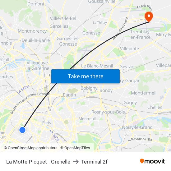 La Motte-Picquet - Grenelle to Terminal 2f map