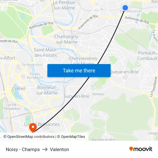 Noisy - Champs to Valenton map
