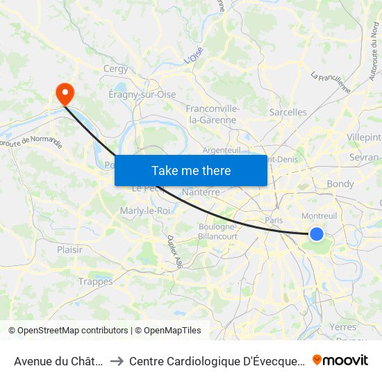 Avenue du Château to Centre Cardiologique D'Évecquemont map